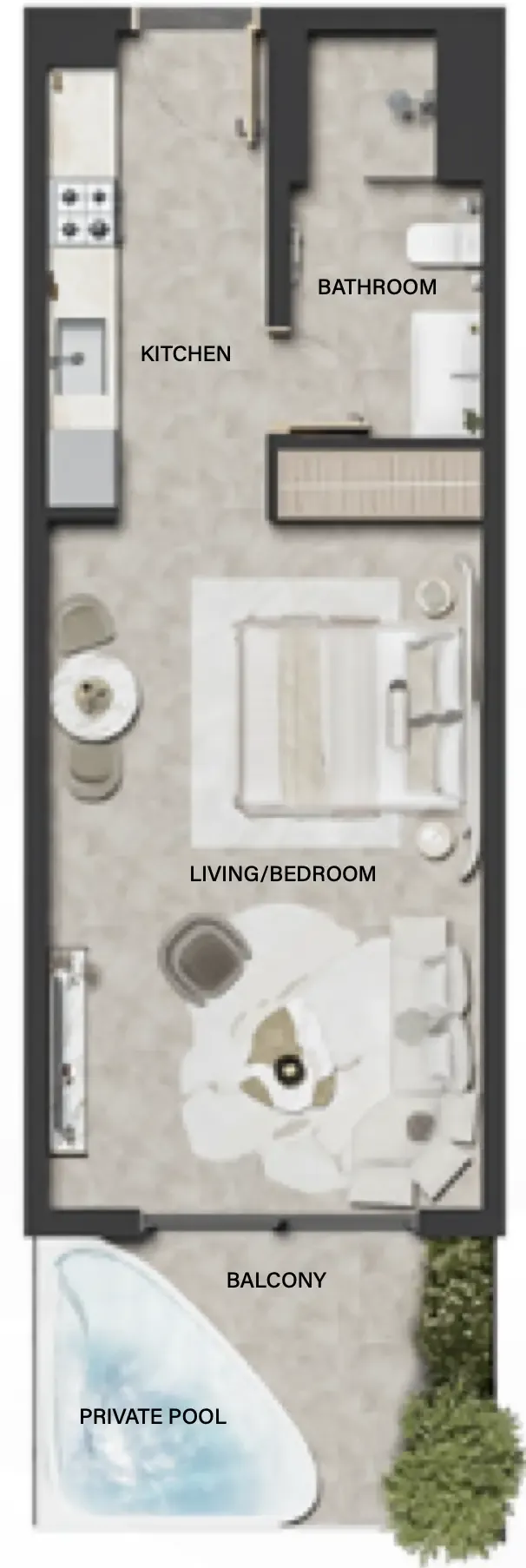 0 BR layout at Weybridge Gardens 4