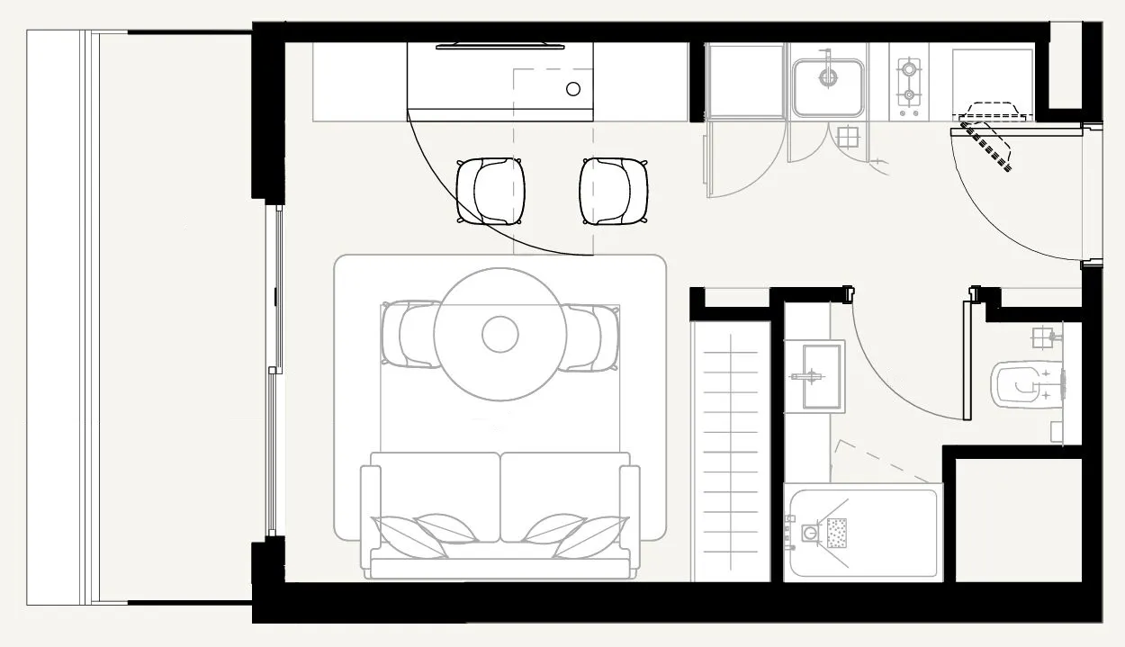 0 BR layout at Azizi Sakandar