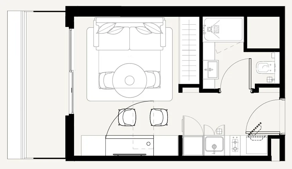 0 BR layout at Azizi Sakandar