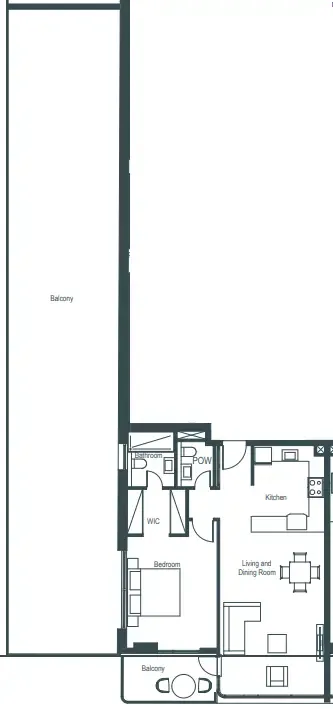 1 BR layout at Whitestone Residences