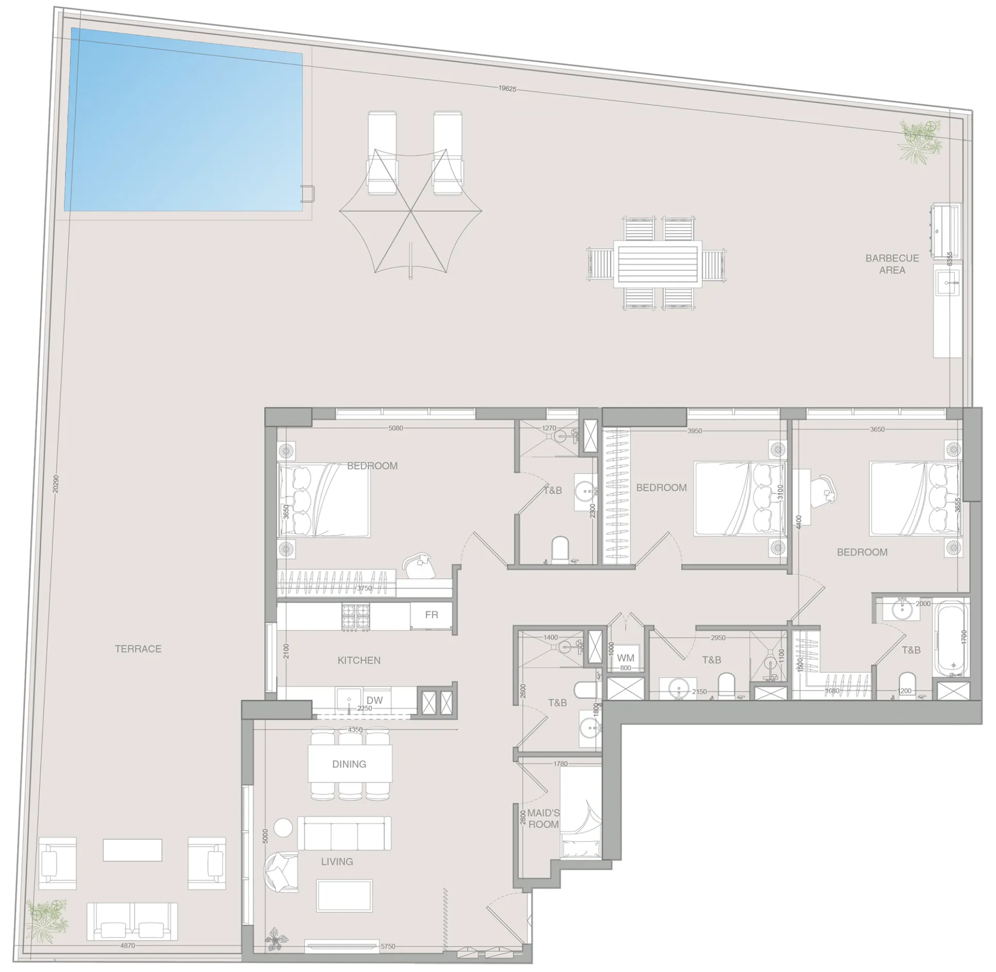 3 BR layout at V1STARA House 2