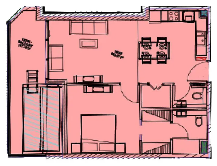 1 BR layout at Samana Ocean Bay