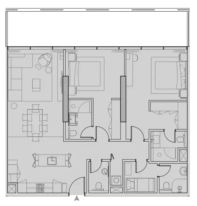 2 BR layout at Wynwood Horizon
