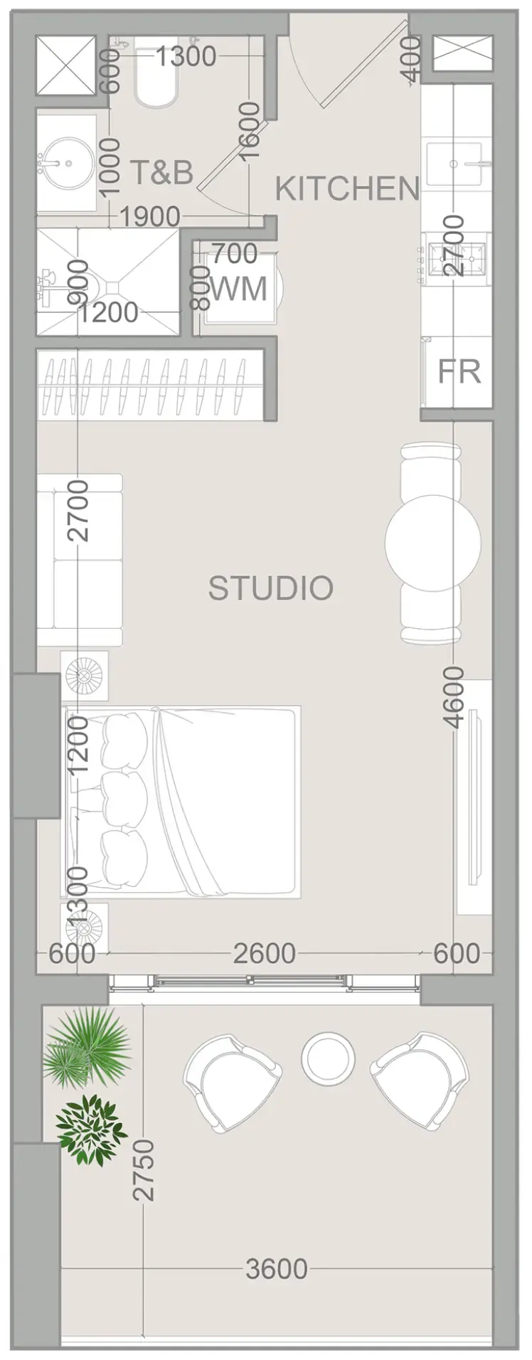 0 BR layout at VERDAN1A 2