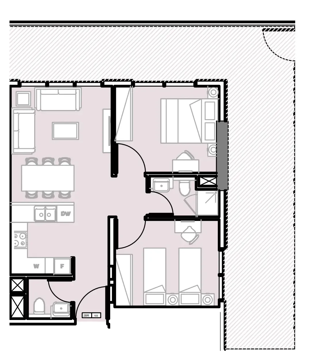 2 BR layout at Verdana III