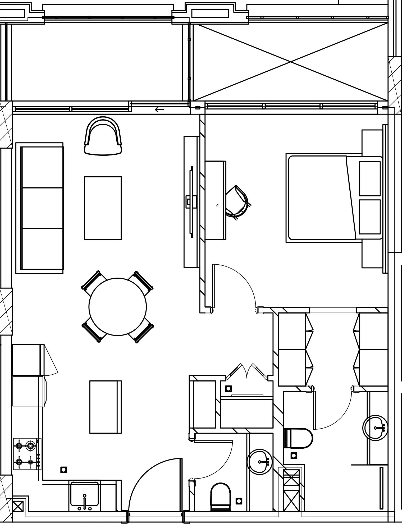 1 BR layout at Berkeley Square