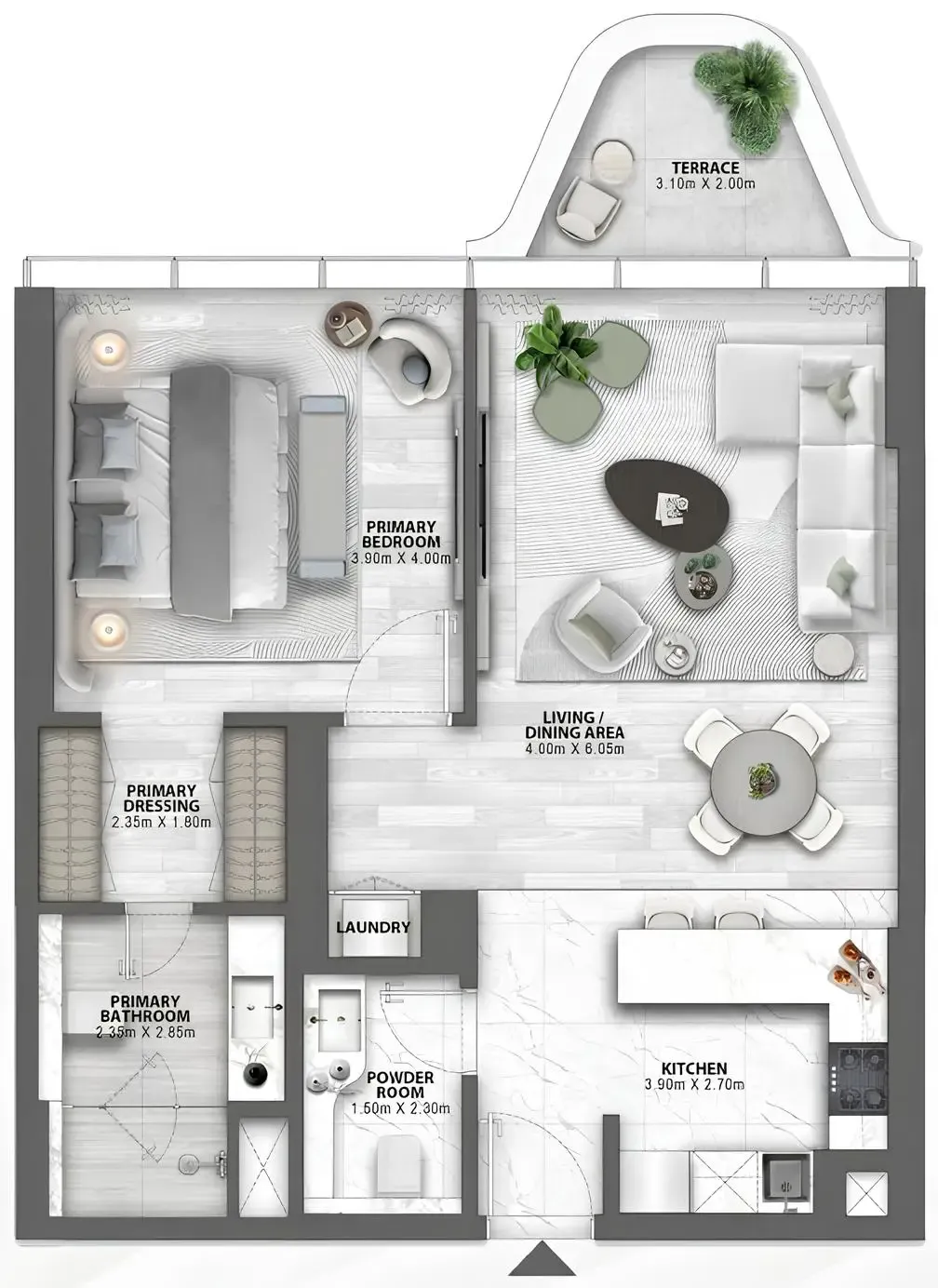 1 BR layout at Passo by Beyond