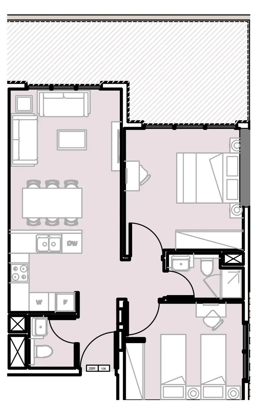 2 BR layout at Verdana III