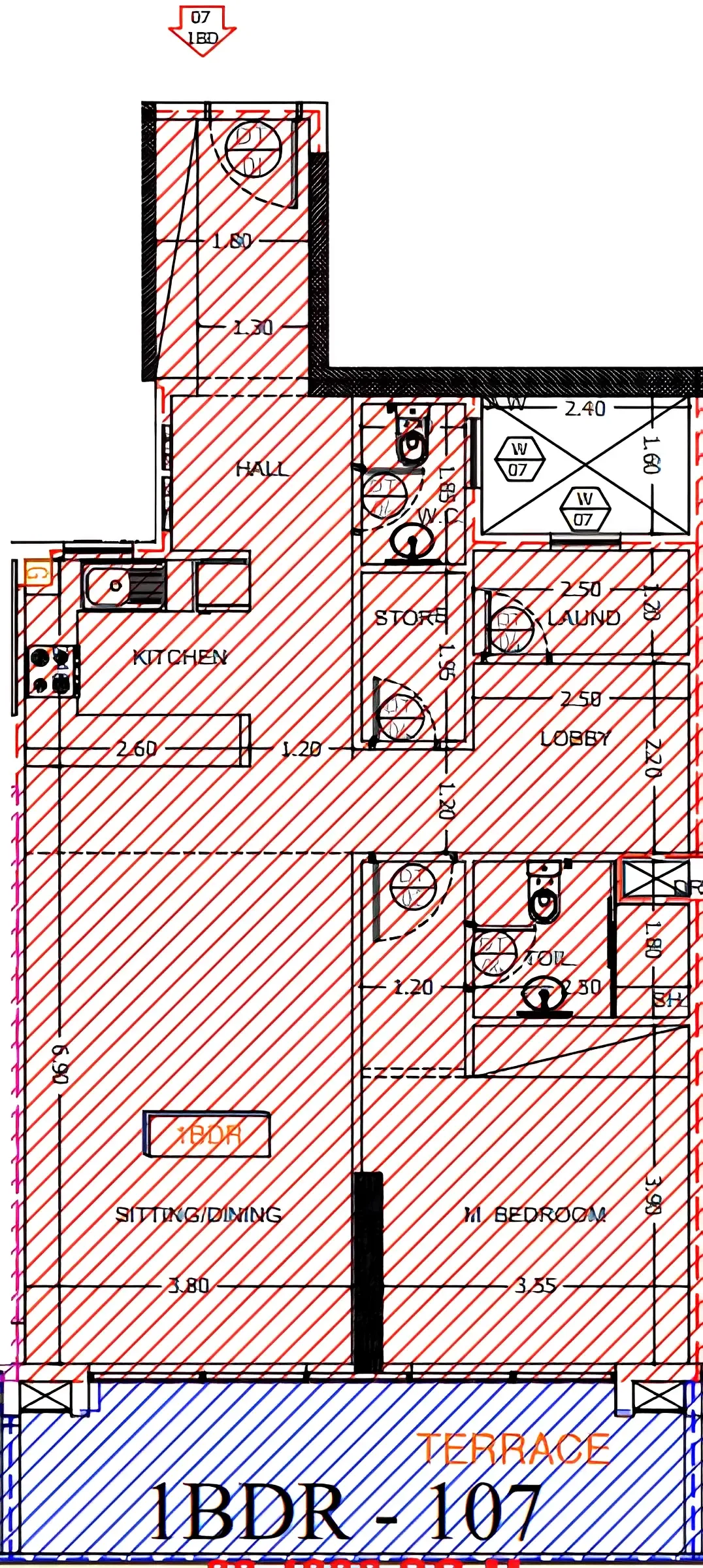 1 BR layout at Sea View Residence