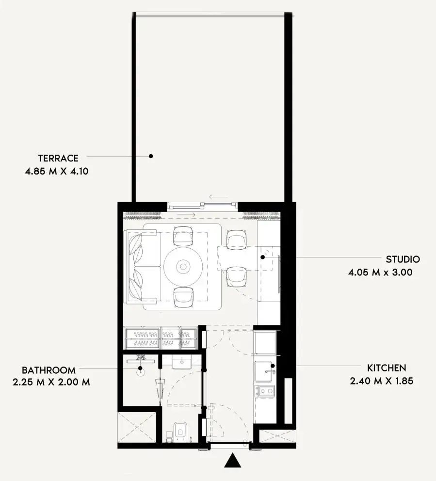 0 BR layout at Azizi Lina
