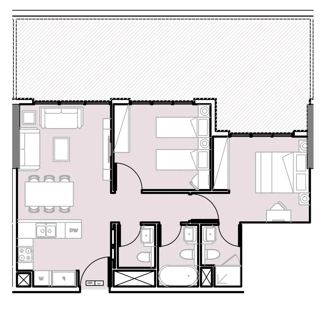 2 BR layout at Verdana III