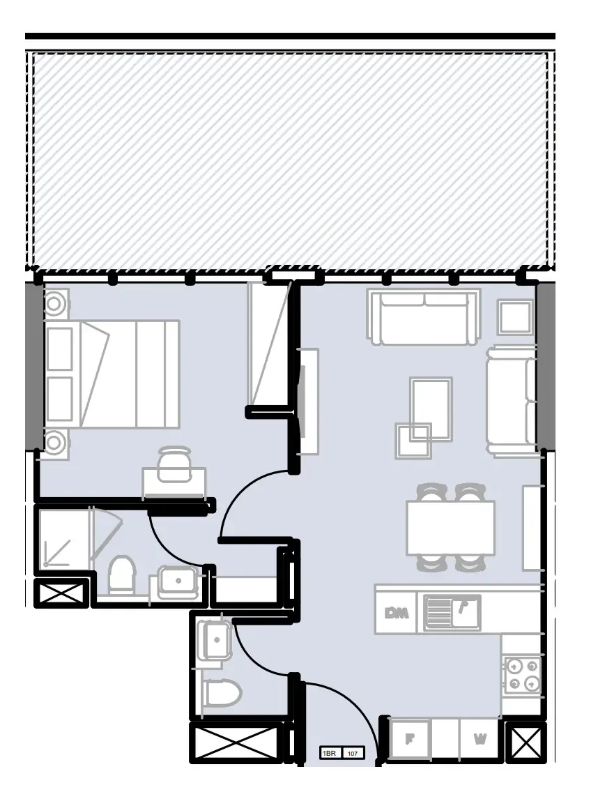 1 BR layout at Verdana III