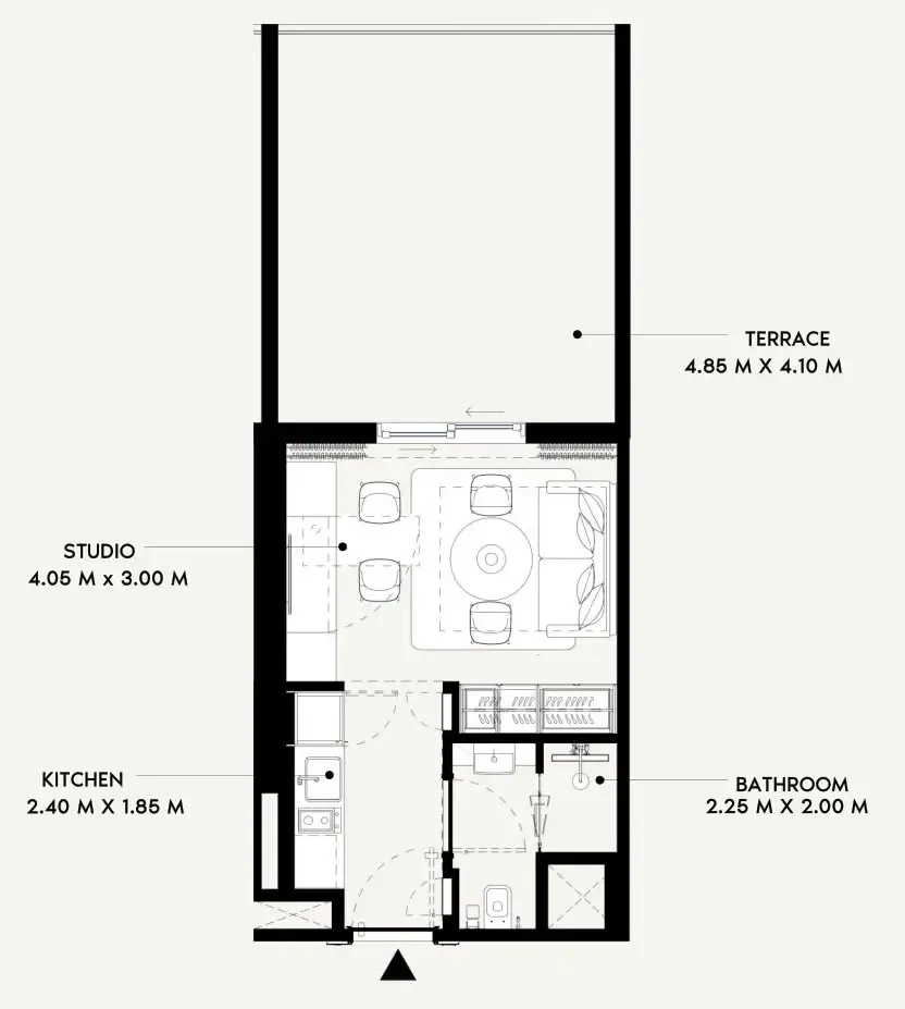 0 BR layout at Azizi Lina