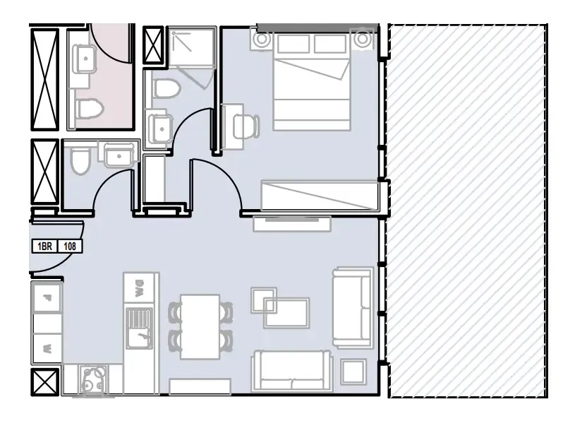 1 BR layout at Verdana III