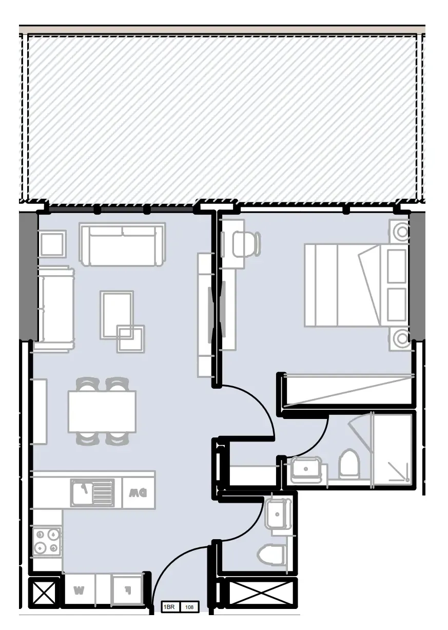 1 BR layout at Verdana III