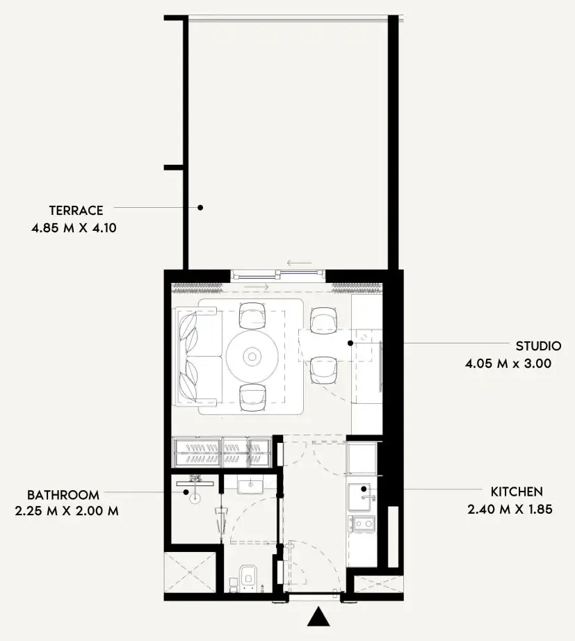 0 BR layout at Azizi Lina