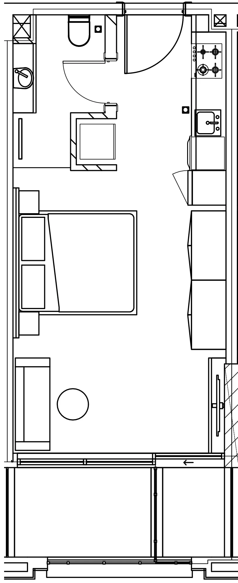 0 BR layout at Berkeley Square