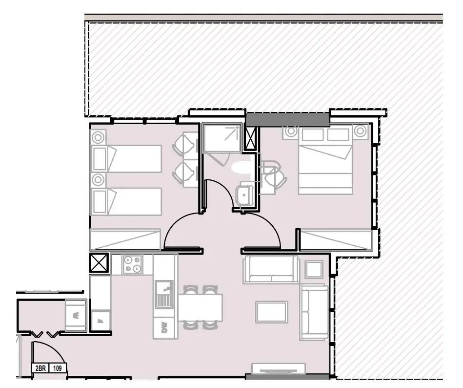 2 BR layout at Verdana III
