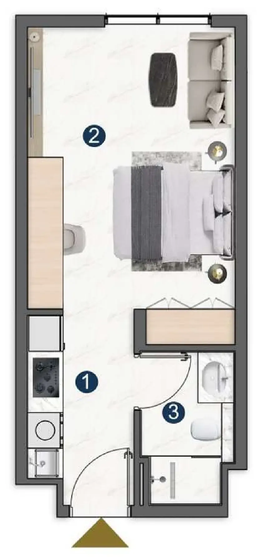 0 BR layout at Voxa Pantheon