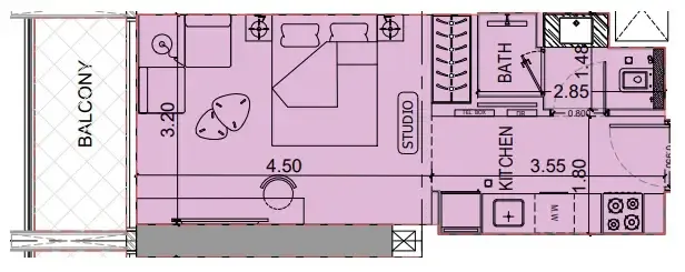 0 BR layout at Binghatti Luxuria