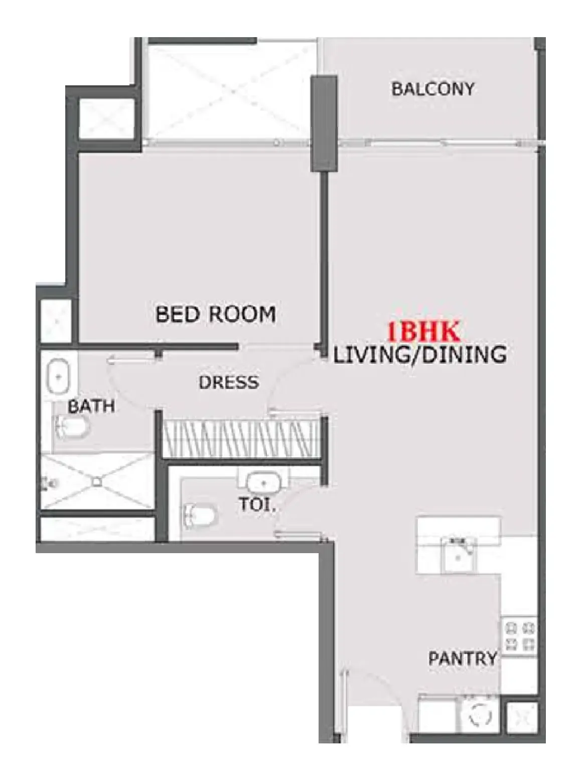 1 BR layout at Provenza Residences