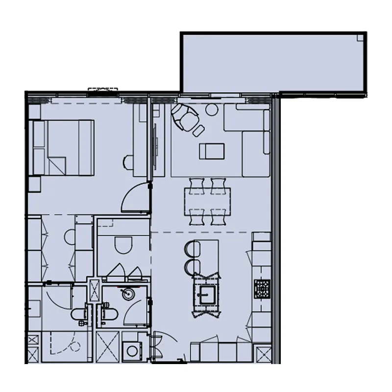 1 BR layout at Wynwood by Imtiaz