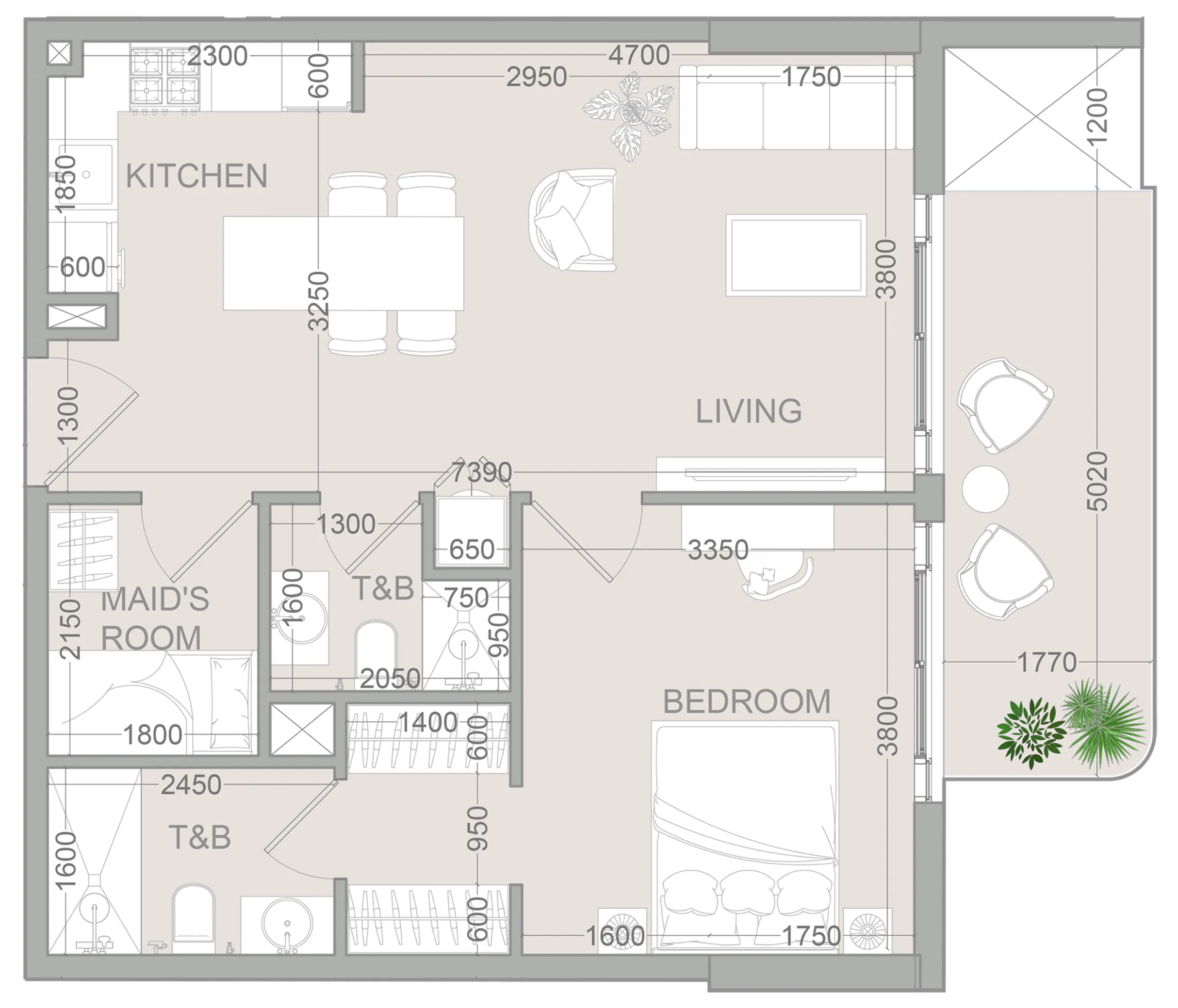 1 BR layout at TETR1S Tower