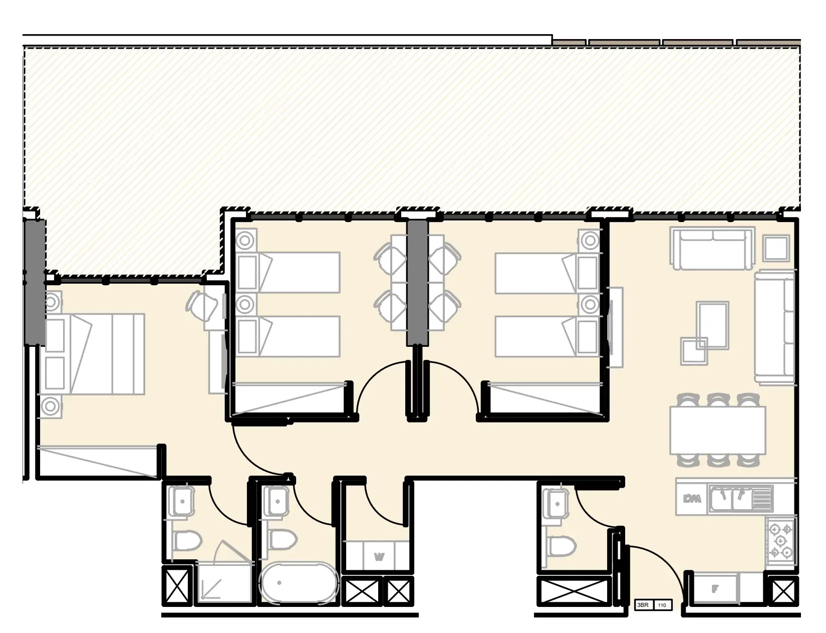 3 BR layout at Verdana III