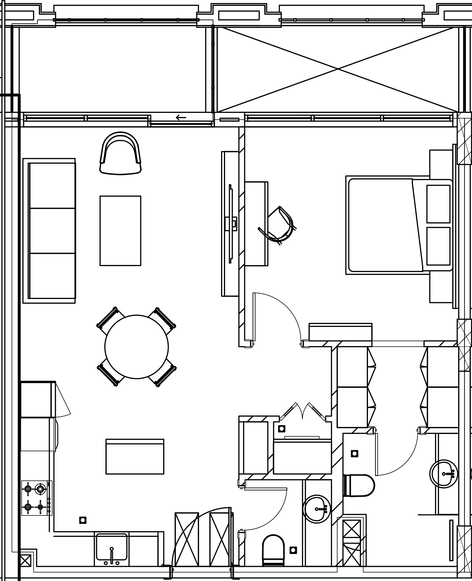 1 BR layout at Berkeley Square