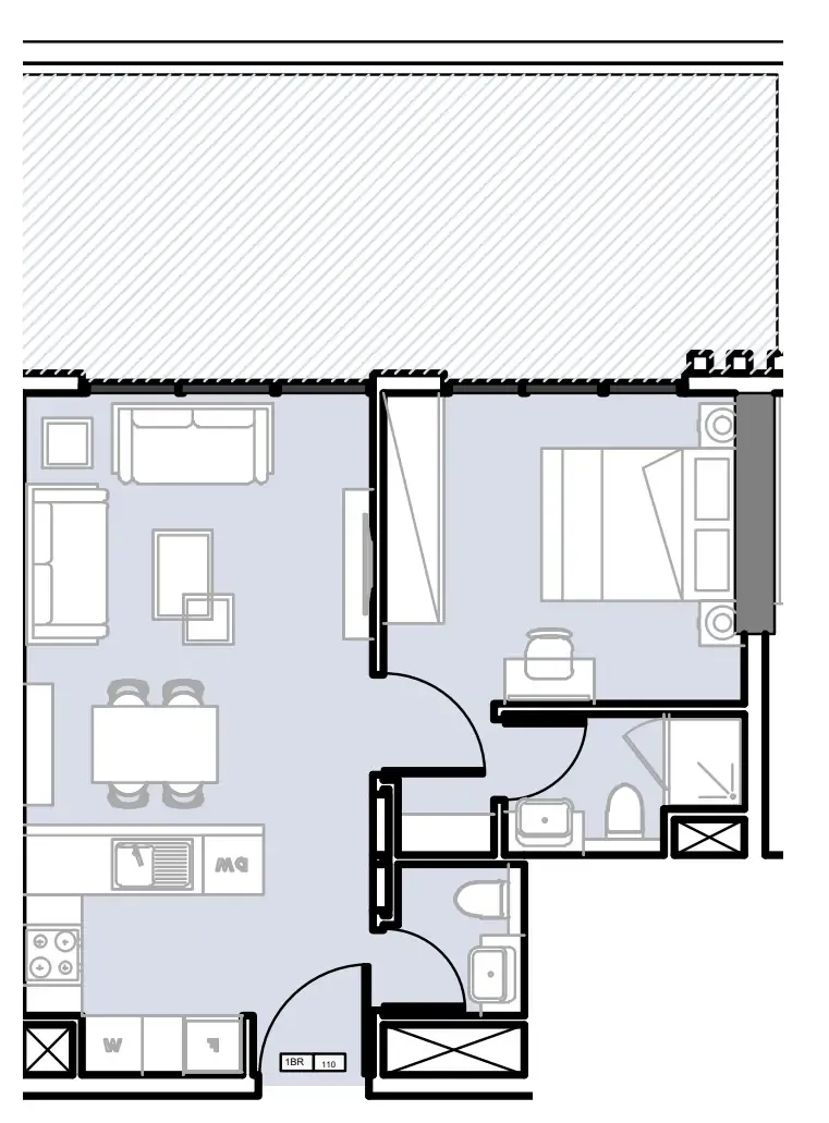 1 BR layout at Verdana III