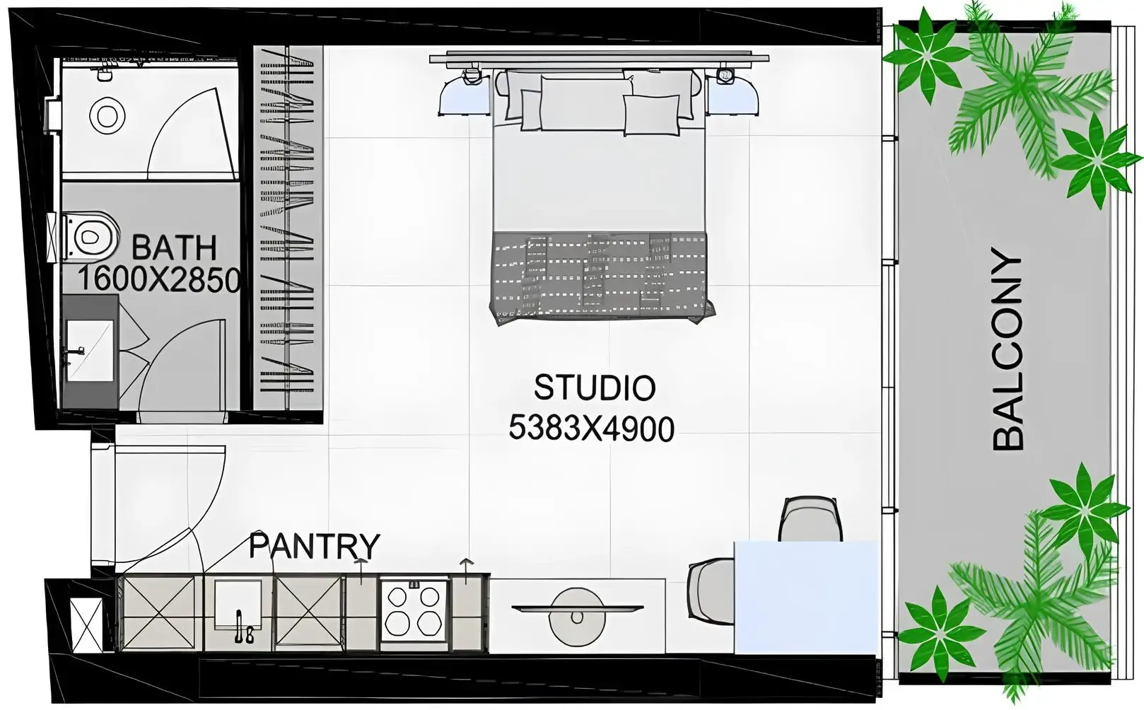 0 BR layout at The Community Sports Arena