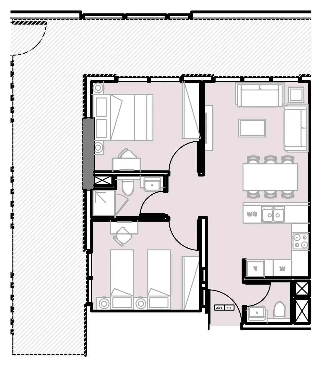 2 BR layout at Verdana III