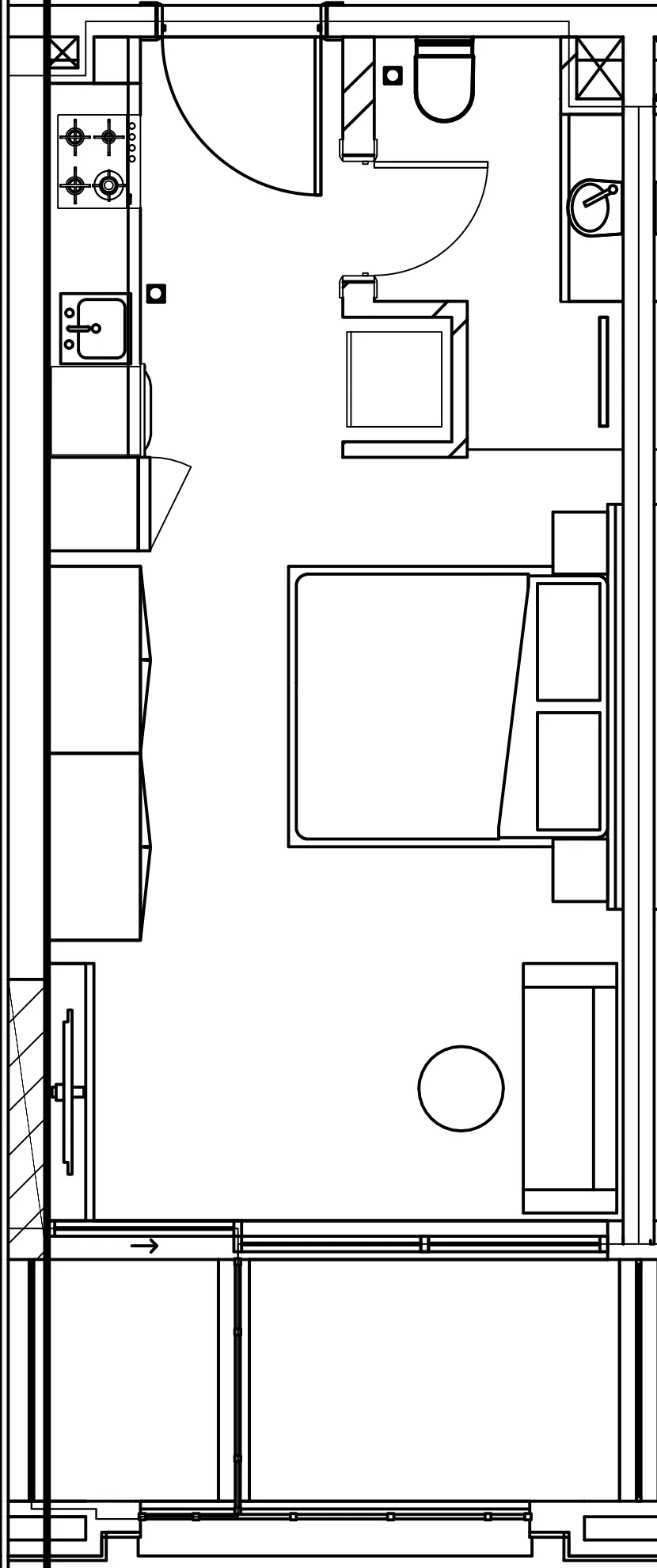 0 BR layout at Berkeley Square