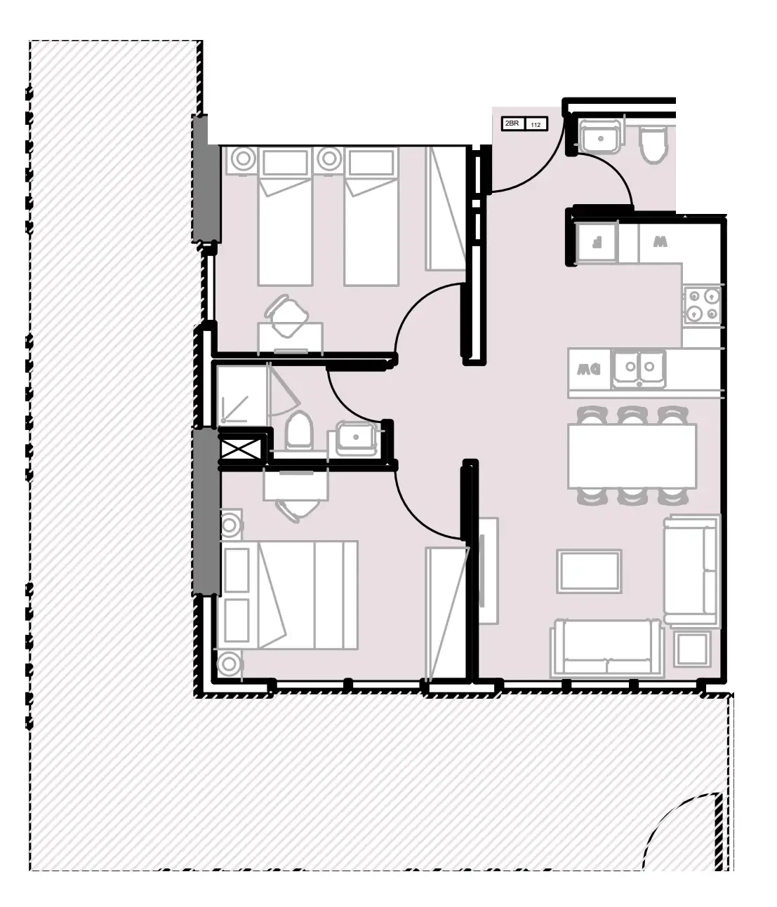 2 BR layout at Verdana III
