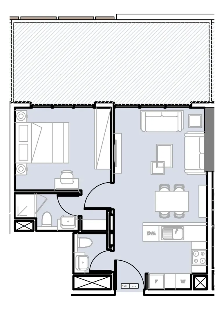 1 BR layout at Verdana III