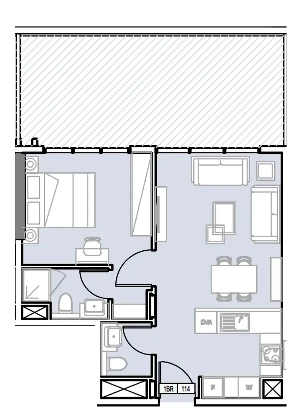1 BR layout at Verdana III