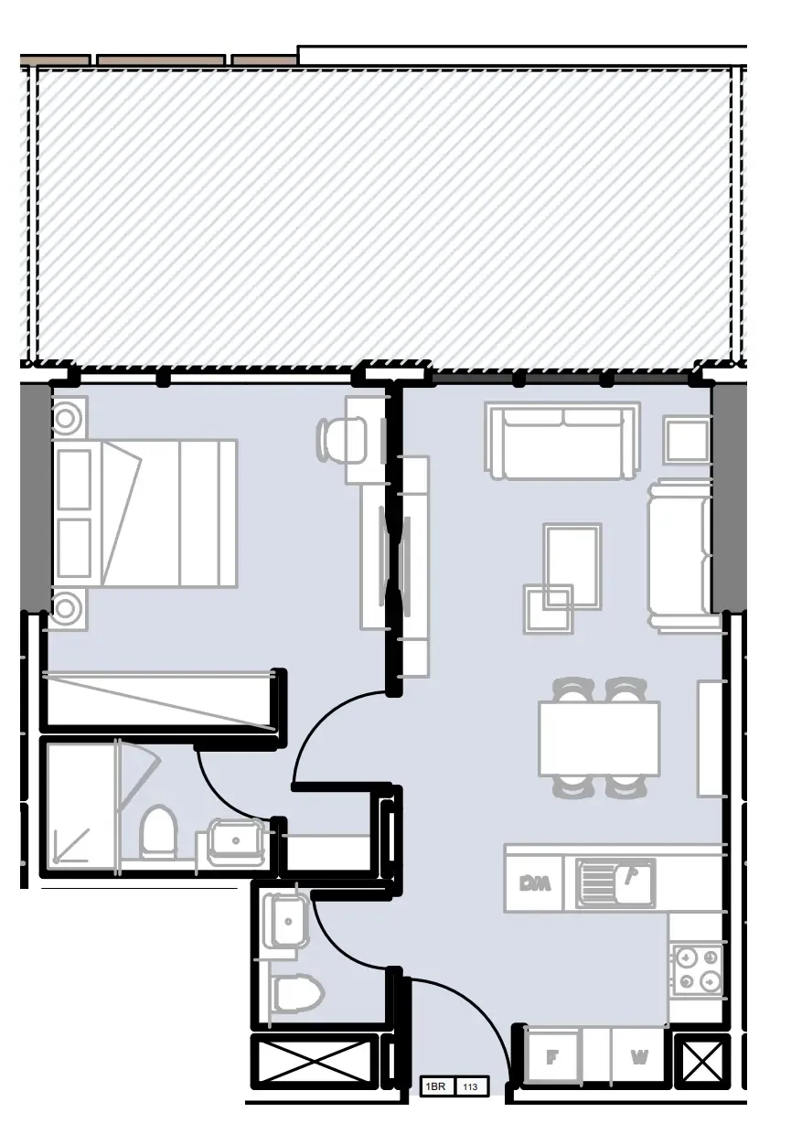 1 BR layout at Verdana III