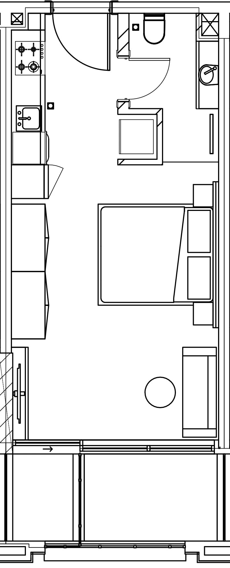 0 BR layout at Berkeley Square