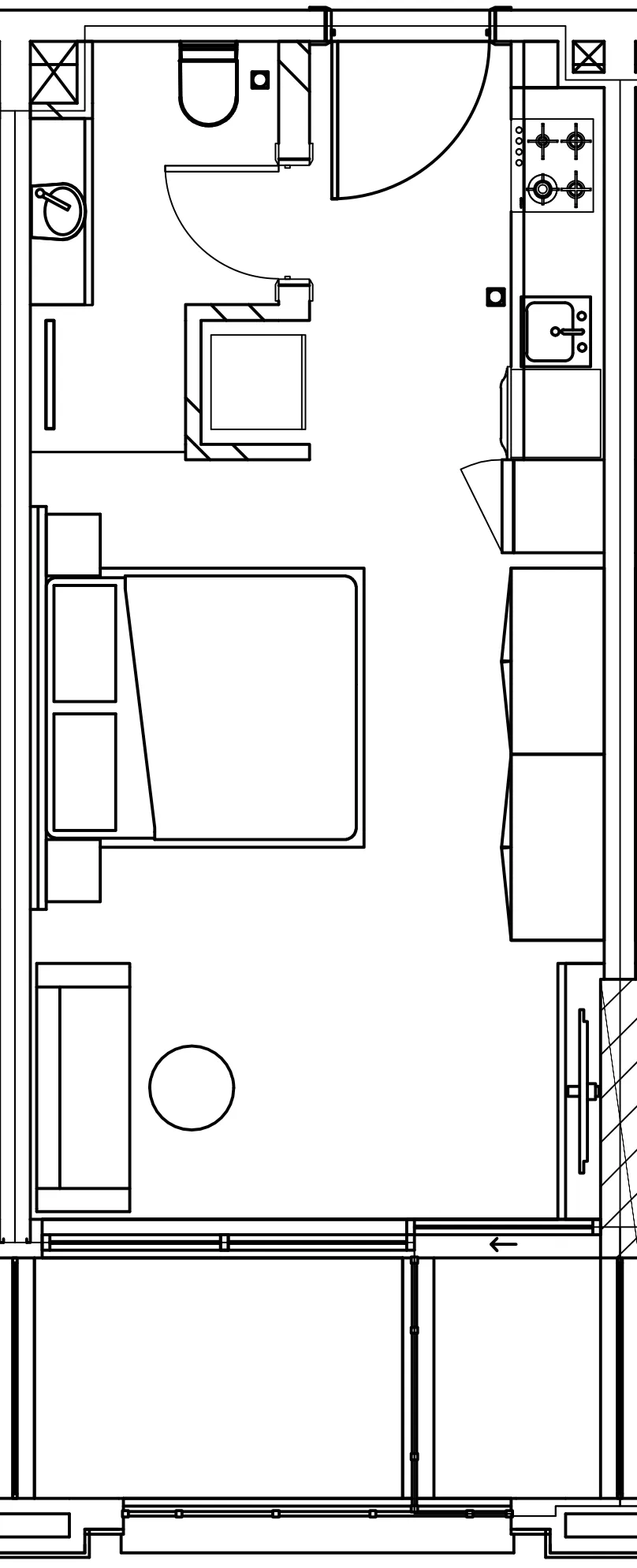 0 BR layout at Berkeley Square