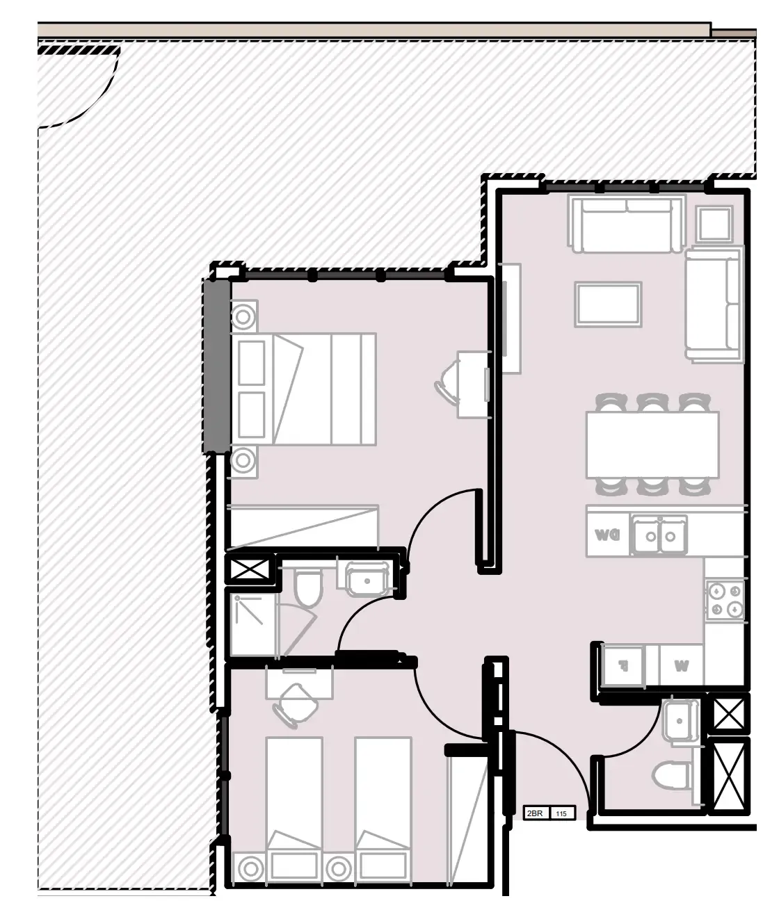 2 BR layout at Verdana III