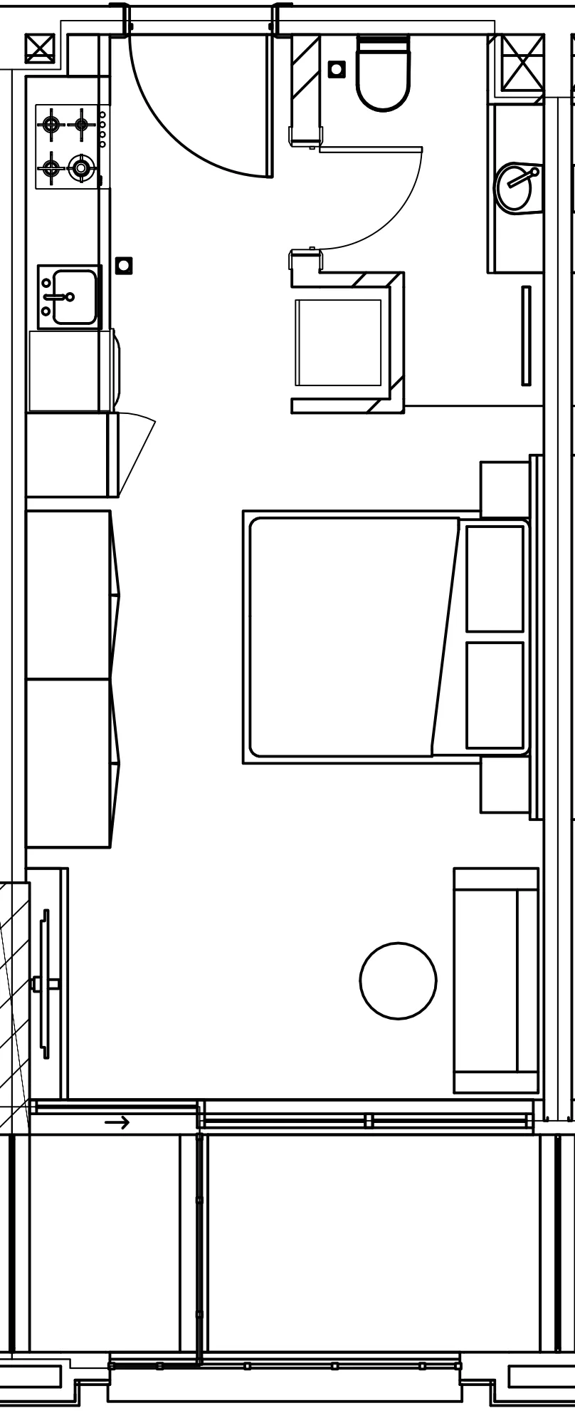 0 BR layout at Berkeley Square