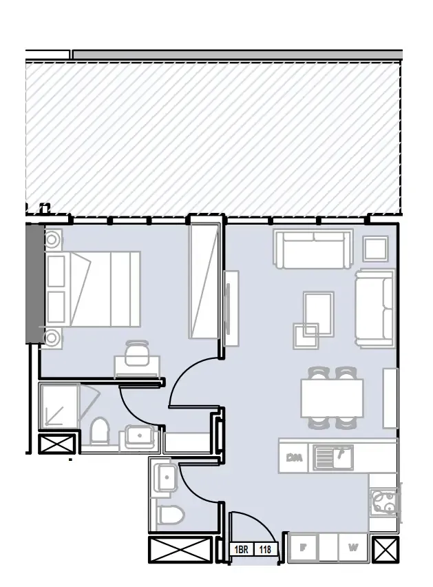 1 BR layout at Verdana III