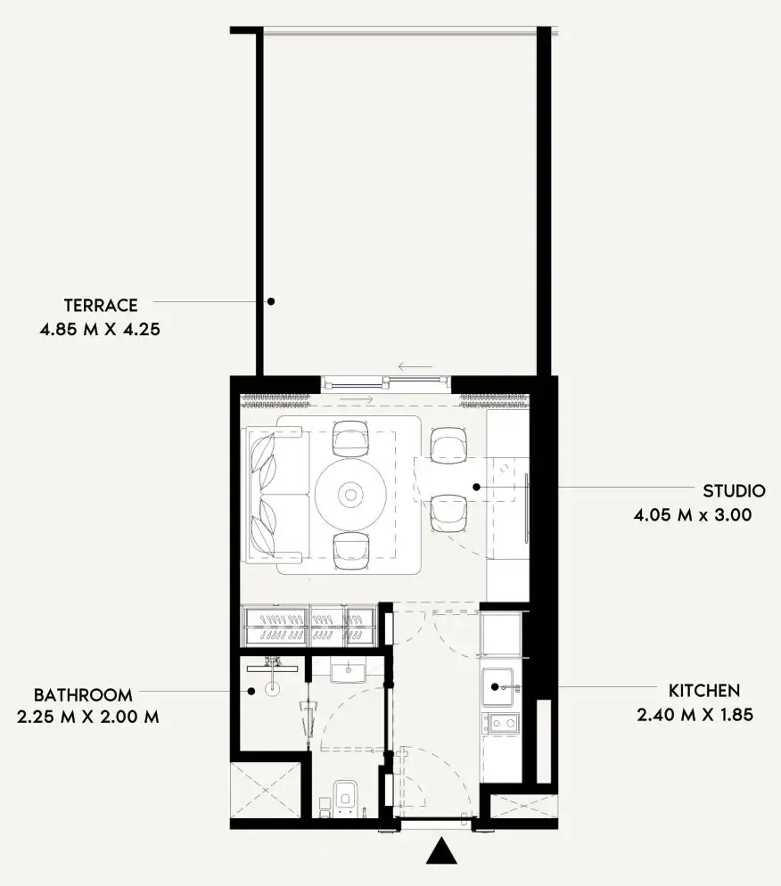 0 BR layout at Azizi Lina