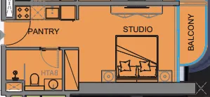 0 BR layout at Guzel Towers