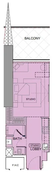 0 BR layout at One by Binghatti