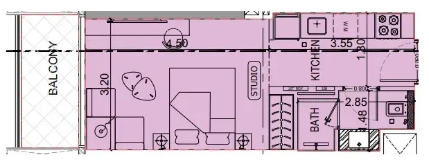 0 BR layout at Binghatti Luxuria