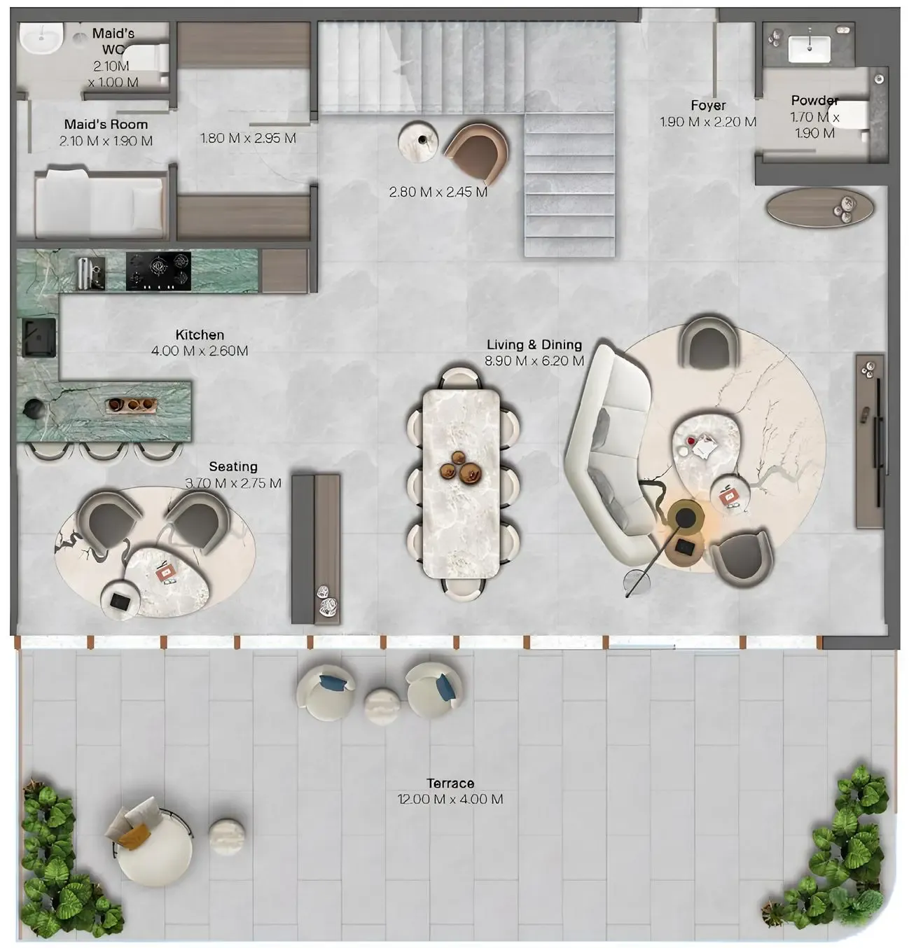 3 BR layout at Hado by Beyond