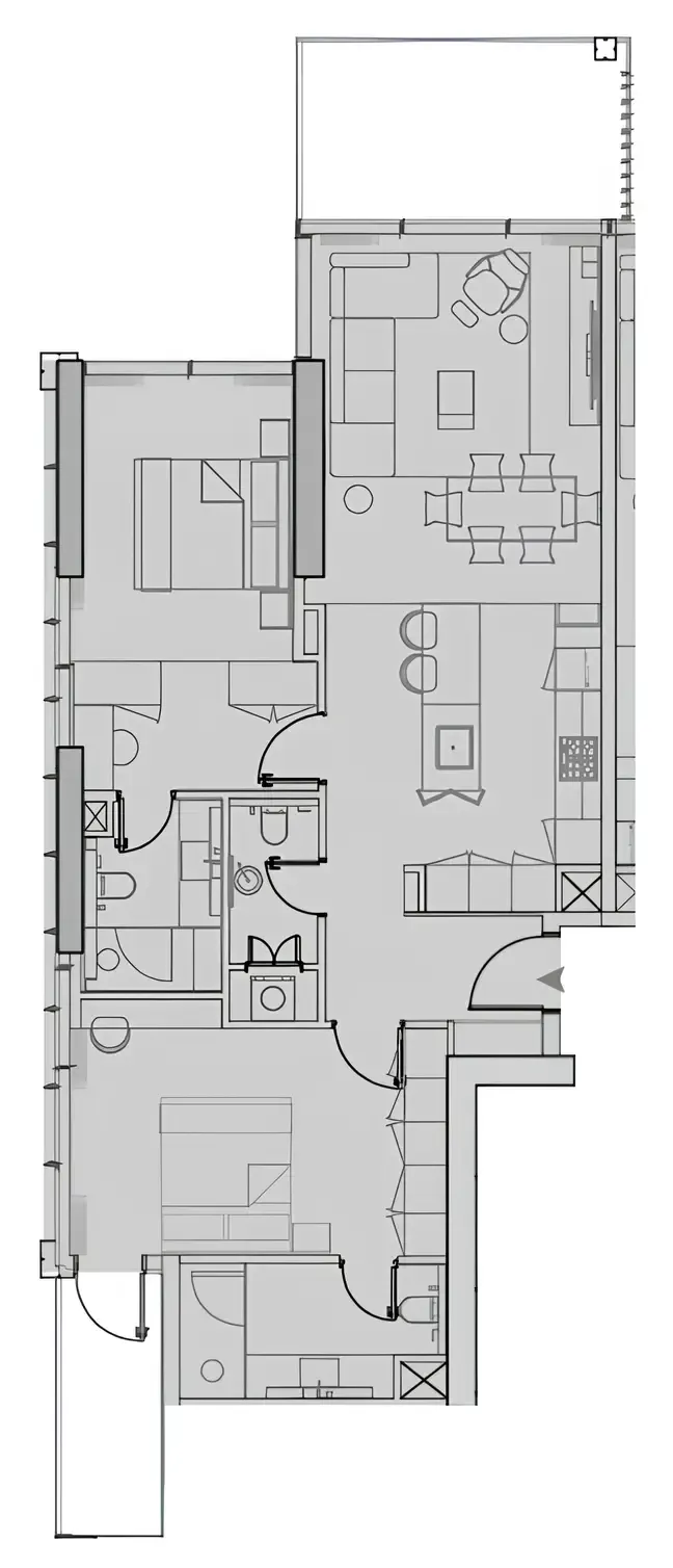 2 BR layout at Wynwood Horizon