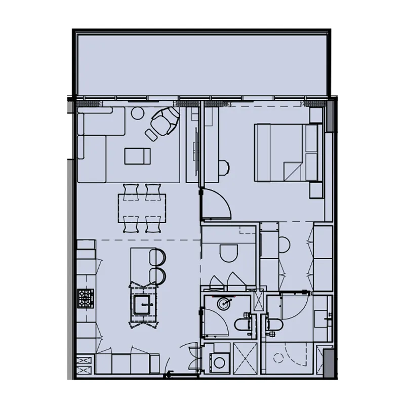 1 BR layout at Wynwood by Imtiaz