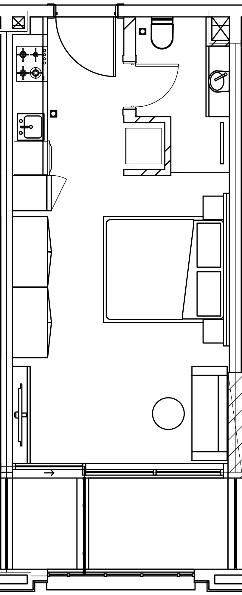 0 BR layout at Berkeley Square